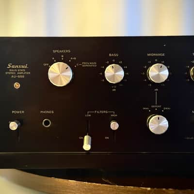 🎶✨ Sansui AU-888 / AU888 Vintage Integrated Amplifier w/ Excellent Wood Case — Serviced/Cleaned, Tested, 100V JDM image 9