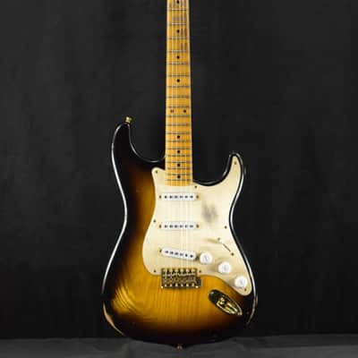 Fender Custom Shop '55 Stratocaster Relic Wide Fade 2-Color Sunburst Gold HW image 2