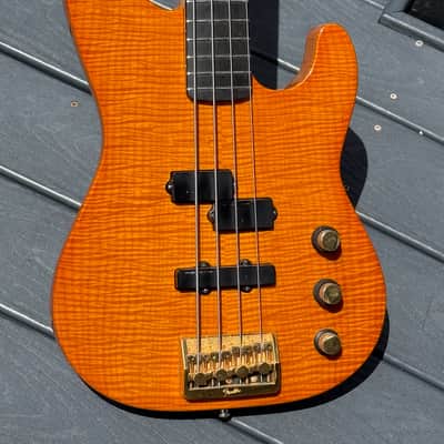 Fender Precision Bass 40th Anniversary 1992 - stunning Amber finished Flamey Maple neck by the Custom Shop ! image 1