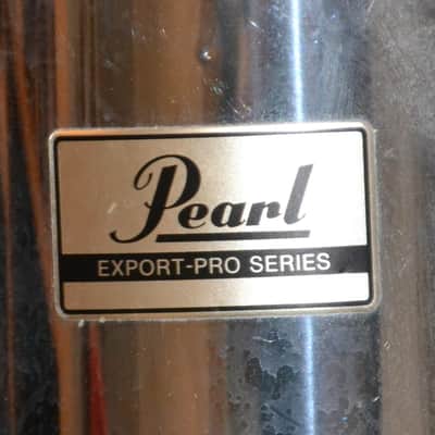 Pearl Export 7 Piece Drum Set 90's Chrome w Premier Snare Drum 90s W/ Cases image 5