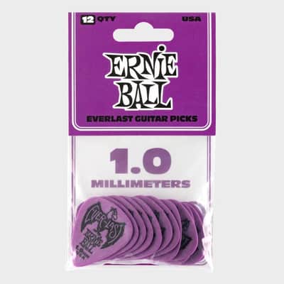 1.0mm Purple Everlast Picks 12-Pack Non-Slip Textured Delrin, world standard shape / specifications image 2
