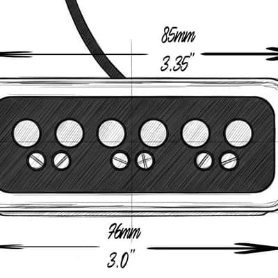 Dynasonic inspired pickup from daggerguitars.com pickup 2026 - gold on black bobbin image 4