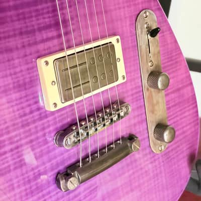 Reverend Charger RA 2020- Transparent Purple Flame Maple image 3
