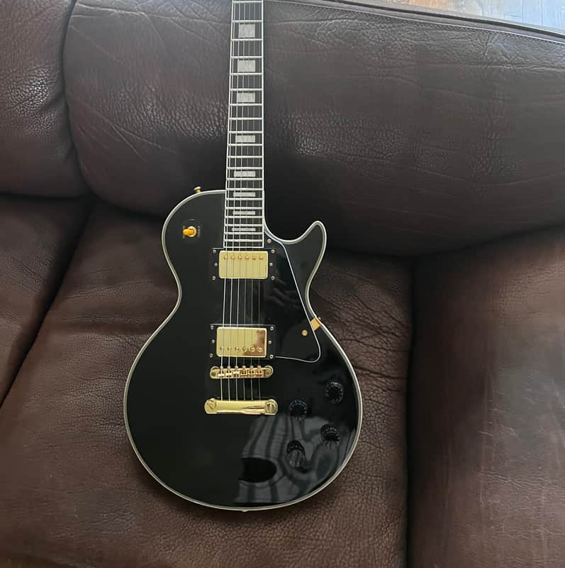Les Paul Custom Black Beauty Copy LP Custom Clone - Black image 1