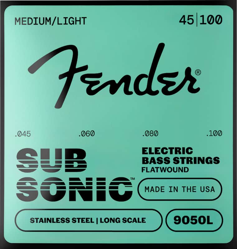 Fender 9050L SubSonic™ 9050 Flatwound Stainless Steel Bass Strings; 45-100 image 1