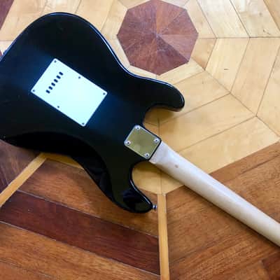 100% Original Vintage Spectrum Stratocaster Style Black Electric Guitar image 17