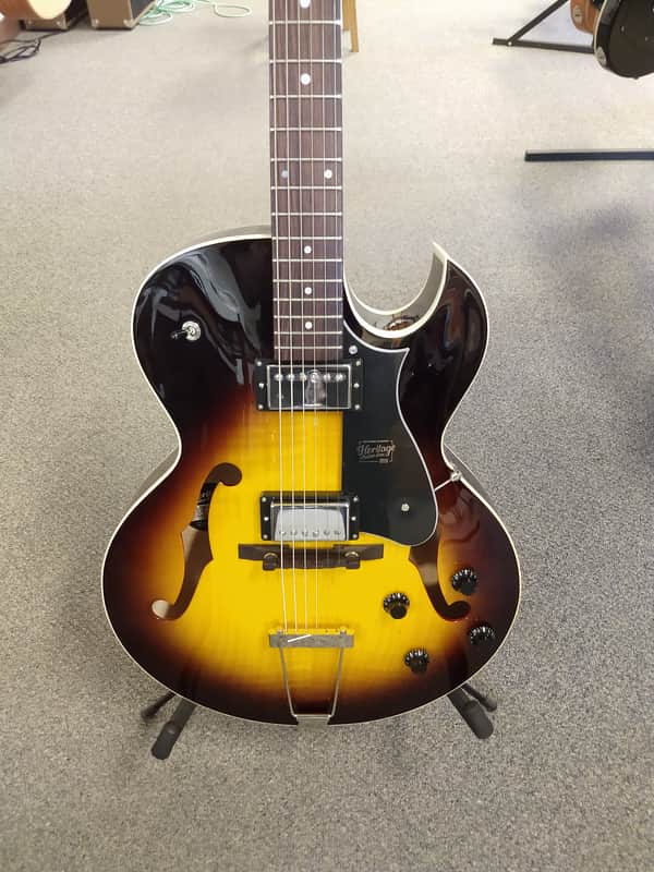 Mint Demo Heritage H-575 Standard Hollow Body Electric Guitar - Original Sunburst with Hardshell Case image 1