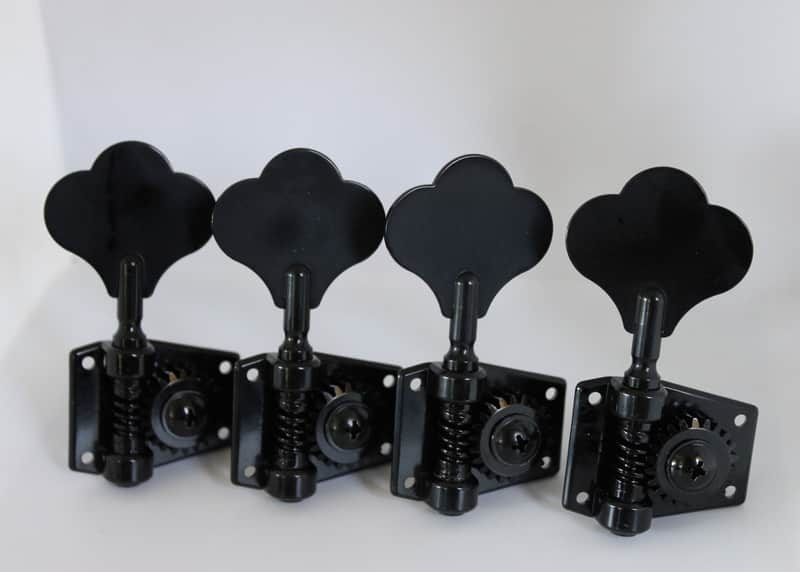 TGPS J & P Style - 4 In Line Set Black Tuners image 1