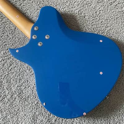 Blue Mini Electric Guitar, Solid Basswood Body, Maple Neck, Rosewood Fingerboard image 13