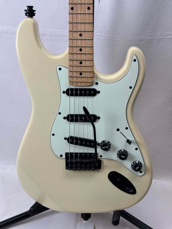 Unbranded Custom Strat Style Electric Guitar - Cream image 1