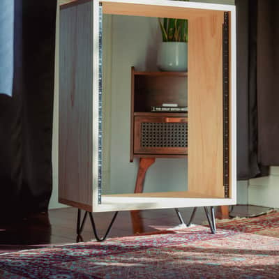Handcrafted Solid Wood 14U Studio Equipment Rack in New Zealand Pine image 2
