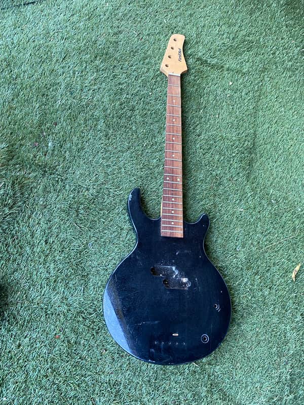 First Act Bass - Black Glitter Sparkle Body and Neck P-Style Bass image 1