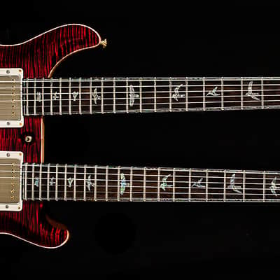 PRS Private Stock 5671 Doubleneck Baritone/6 String Black Cherry Burst image 4