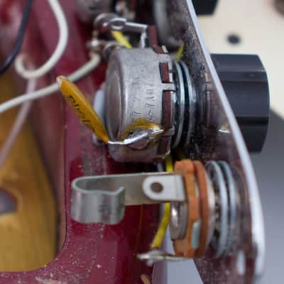 Fender  Competition Mustang Solid Body Electric Guitar (1971), ser. #306296, original grey hard shell case. image 20
