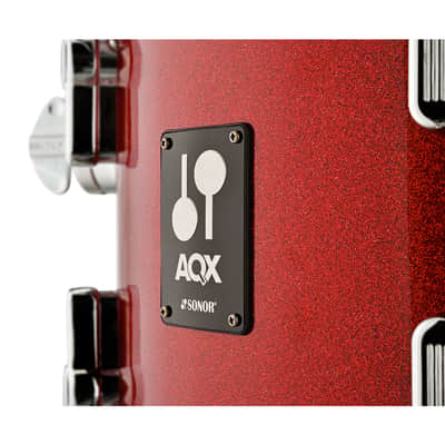 Sonor AQX Studio Drum Set w/ Hardware & Cymbals - Red Moon Sparkle image 4