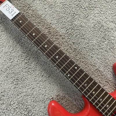 Custom Red Glossy Finish Guitar, Basswood Body, Maple Neck, Rosewood Fingerboard, Silver Hardware image 3