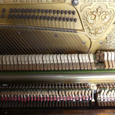 Super Rare Find Antique Free Sydney Delivery Upright Piano Wilhelm Spaethe Gera Made in Germany Burr Walnut Rare Vintage C1910s Restored Tuned Recording Available On Request image 7