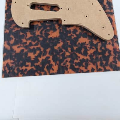 Large Italian-Style Tort Pickguard Blank - Strat/Jazzmaster - Vintage Orange -10" x 16" image 3