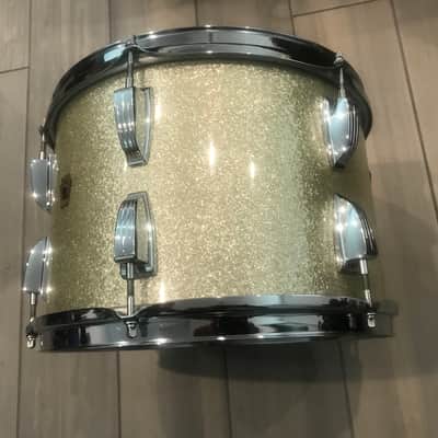Ludwig 13" Silver Sparkle 3 Ply Maple tom drum 1960's image 8