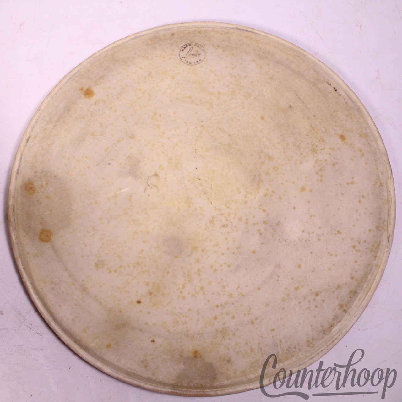 Leedy Hard-Calf Floor Tom 16"Calf Skin Drum Head Batter/Resonant Vintage 40s USA — main photograph