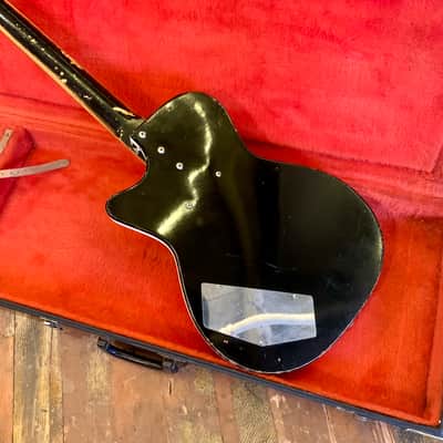 Silvertone 1444 bass guitar c 1960’s Black beauty original vintage USA harmony image 10