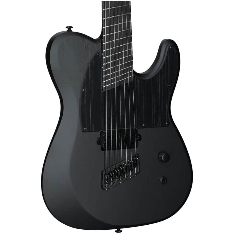 Schecter PT7MS Black Ops Electric Guitar, 7-String, Satin Black Open Pore image 1