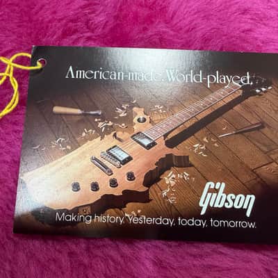 1980s Gibson USA Map Guitar Hang Tag Vintage Case Candy 1983 1984 Manual NOS image 1
