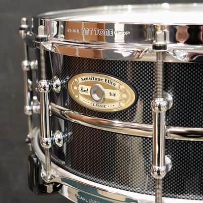 Pearl USED ​​Used STE14575SC w/D-Flavor Customize [SensiTone Elite Classic 1mm Steel w/FatTone Hoops - Carbon Black Covering] image 2