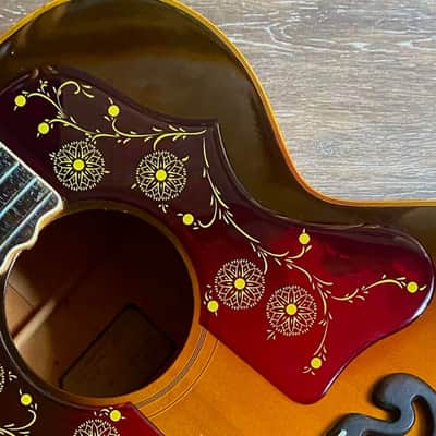 J200 vintage style right hand BIG RED pickguard HANDCRAFT image 1