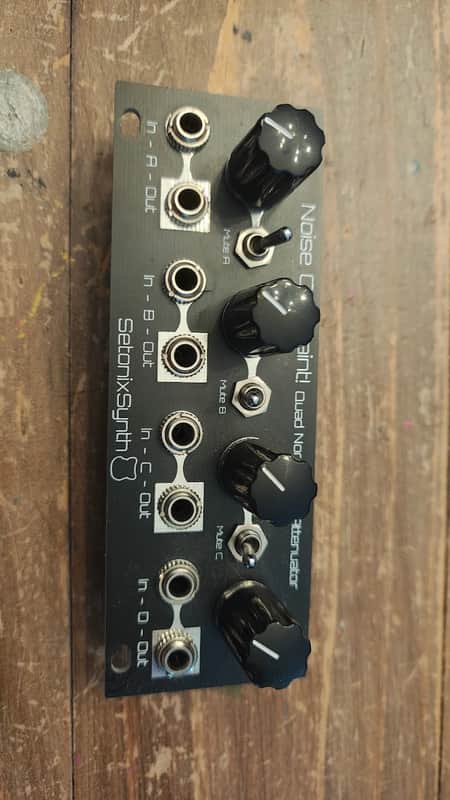 SetonixSynth Noise Complaint Quad Attenuator - Eurorack Intellijel 1U Black 2022 image 1