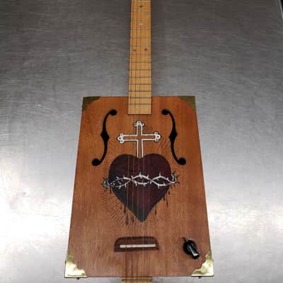 Daddy Mojo Sacred Heart 5-string Cigar Box Guitar image 1