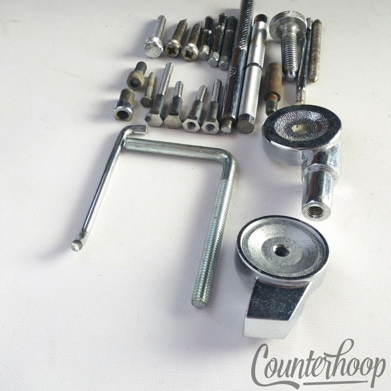 Pearl Cymbal Stand Crash/Ride/Hi-Hat/Bass Pedal Parts Lot Rods Tensioners Tilter — main photograph