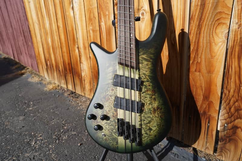 Spector NS Dimension 4 Multi Scale Haunted Moss Matte Left Handed 4-String Bass Guitar w/ Gig Bag (NOS) image 1