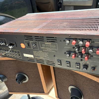 Vintage 1970s ONKYO Model TX-4500 MKII Stereo Receiver Made in Japan Silver Face Wood Grain image 5