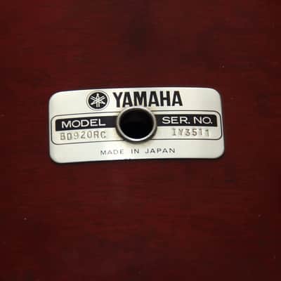 RARE Yamaha BD920RC Recording Custom 9000 - cherry wood 20"x14 Bass Drum image 3