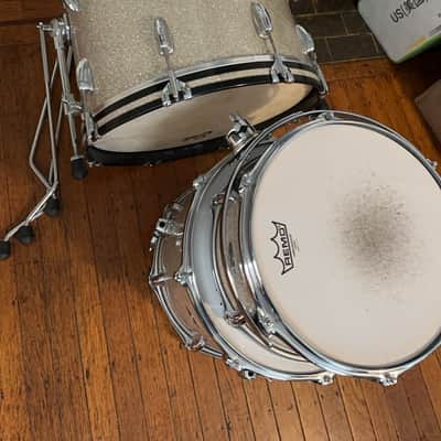 Slingerland 1970s Bop Kit 12 14 18 - Silver Sparkle image 5