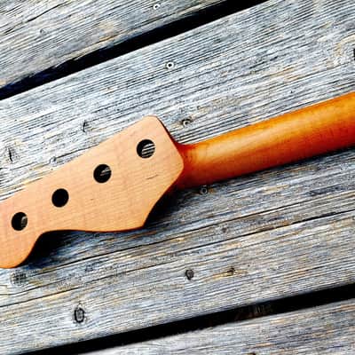 Precision Bass neck, flamed roasted maple image 2