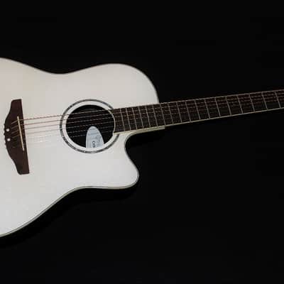 Ovation Celebrity CC24 Mid-Depth White Acoustic-Electric Guitar w/ Case image 1