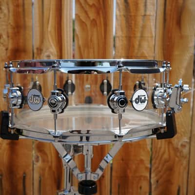 DW Design Series | Seamless Clear Acrylic Shell 10 Lug | 6x14 Snare Drum 2025 Model image 1