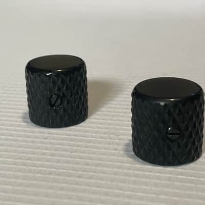 2020's Era MIM Charvel San Dimas Pro Mod Guitar Black Heavy Knurl Volume Knob Set x2 image 1
