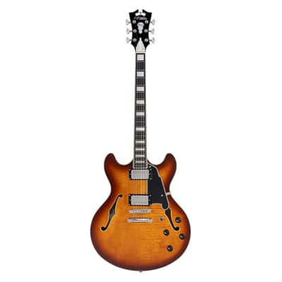 D'Angelico Premier DC Electric Guitar w/Gig Bag - Dark Iced Tea Burst - Open Box image 2