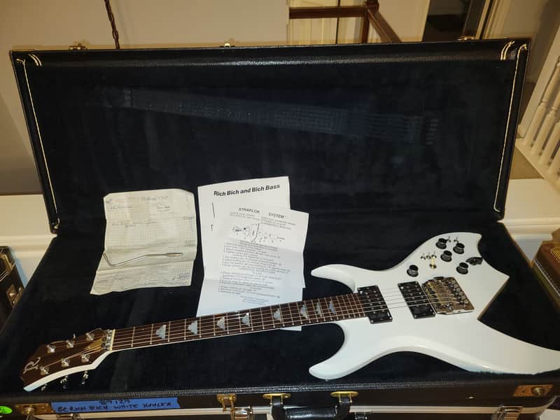 1984 B.C. Rich Bich guitar white Dimarzios Kahler 2-owners EXCELLENT condition Original Receipt!!! image 1