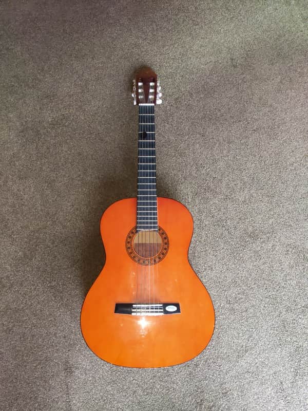 Valencia Nylon String Acoustic Guitar CG160, 1972 Blood Orange