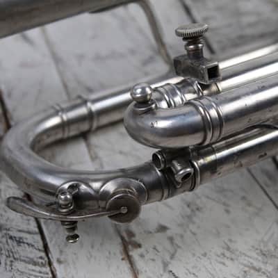 M. Koriot Vintage United States France Bb Silver Trumpet with Hardshell Case image 10