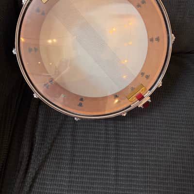 Sakae 14" x 5.5"  Special Mahogany Zebra Wood Snare Drum image 3