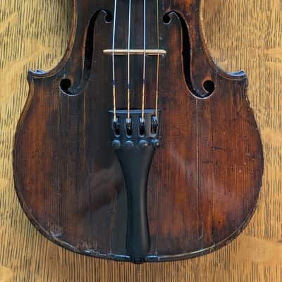Antique Bohemian fiddle violin Late 1800s - Dark image 1