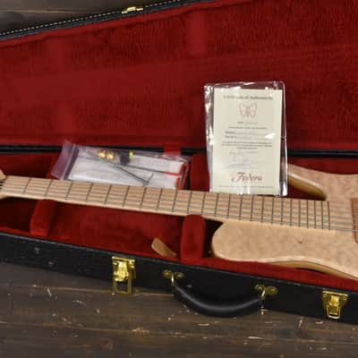 Fodera Imperial Elite 6 bass guitar 34" scale 2017 5A Quilted Maple image 3