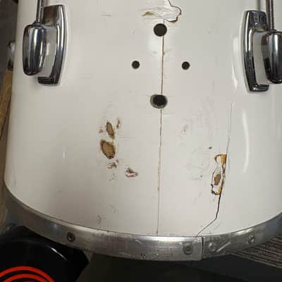 Ludwig Combo 12"x8" Concert Tom - White Cortex Wrap (1978-1980) image 4