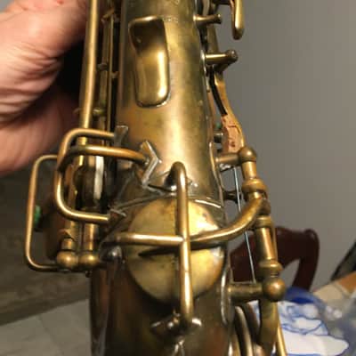 SUMMER DEAL MARTIN 1921 CURVED SOPRANO SAXOPHONE WITH ORIGINAL CASE SAX BUILT LIKE A TANK NEEDS OVERHAUL MECHNICALLY SOUND A CLASSICVINTAGE SOPRANO image 7