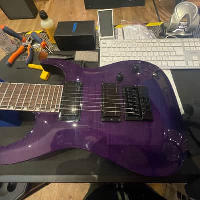 ESP LTD SH-7 Evertune Brian (Head) Welch Signature 2017 - Present - See Thru Purple image 9